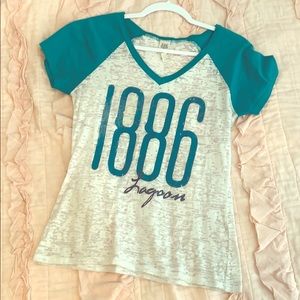 Blue and white lagoon 1886 t shirt